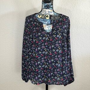 GAP Dark Floral Blouse